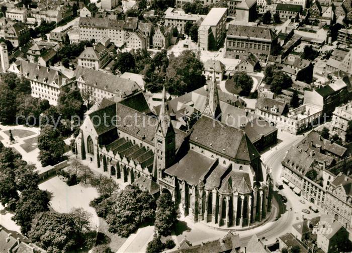 Augsburg Stadtzentrum mit Dom Fliegeraufnahme