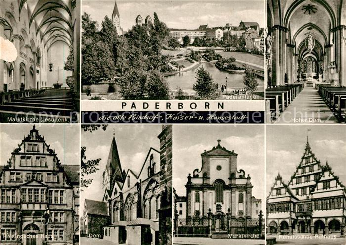 Paderborn Marktkirche Heisingsches Haus Dom Renaissance Rathaus Historisches Geb