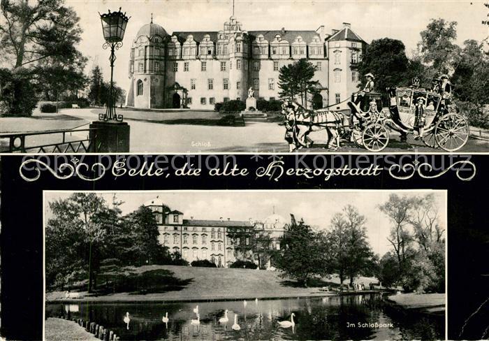 Celle Niedersachsen Schloss Park Schwanenteich