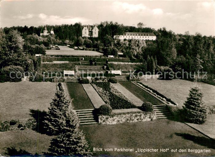 Bad Meinberg Blick vom Parkhotel Lippischer Hof auf den Berggarten