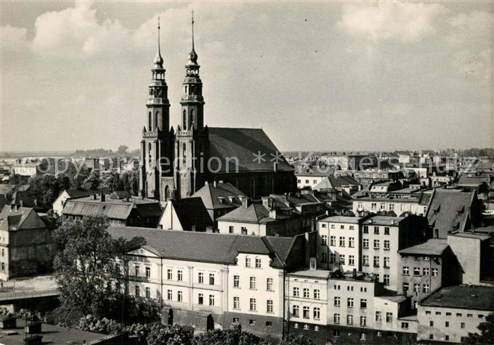 Opole Oppeln Oberschlesien Widok ogolny Stadtbild mit Kirche