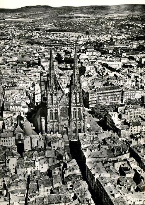 Clermont-Ferrand Vue aérienne de la Cathedrale