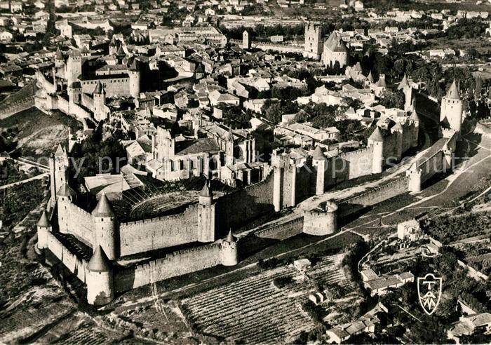 Carcassonne Cité de Carcassone vue aérienne