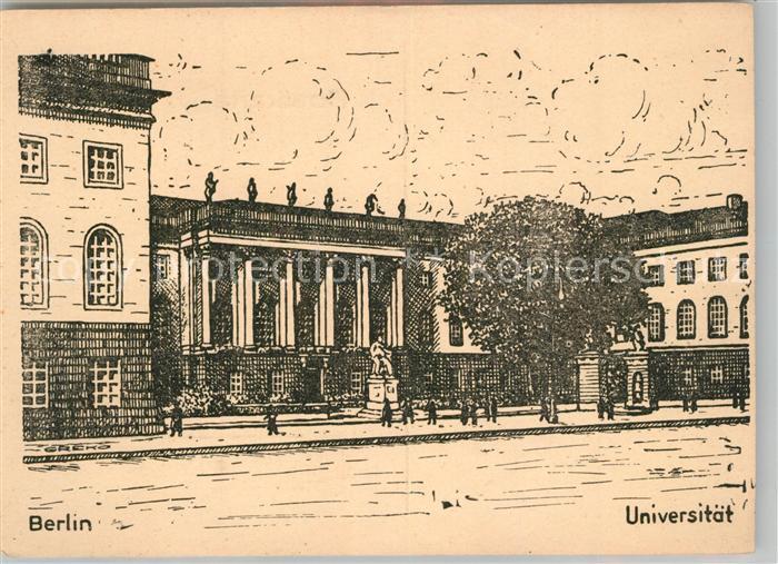 Berlin Universitaet Zeichnung Kuenstlerkarte