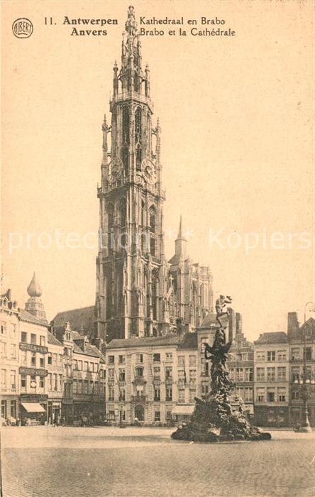 Antwerpen Anvers Brabo et la Cathedrale Kathedrale