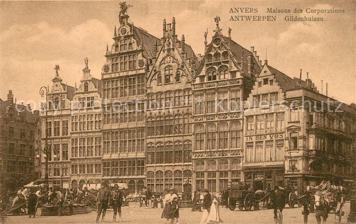 Anvers Antwerpen Maison des Corporations Alte Gildenhaeuser