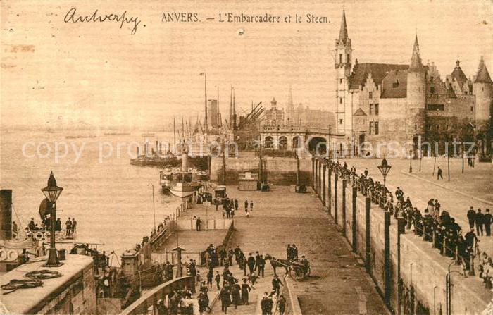 Anvers Antwerpen Embarcadère et le Steen