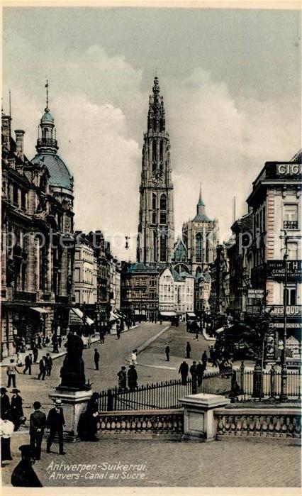Antwerpen Anvers Canal au Sucre Cathedrale Kathedrale