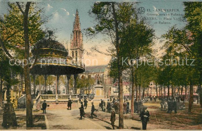 Antwerpen Anvers Place Verte et Rubens