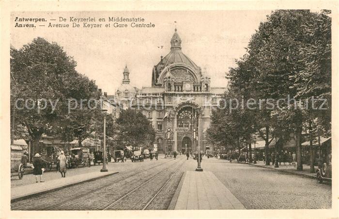 Anvers Antwerpen Avenue de Keyzer et Gare Centrale Hauptbahnhof