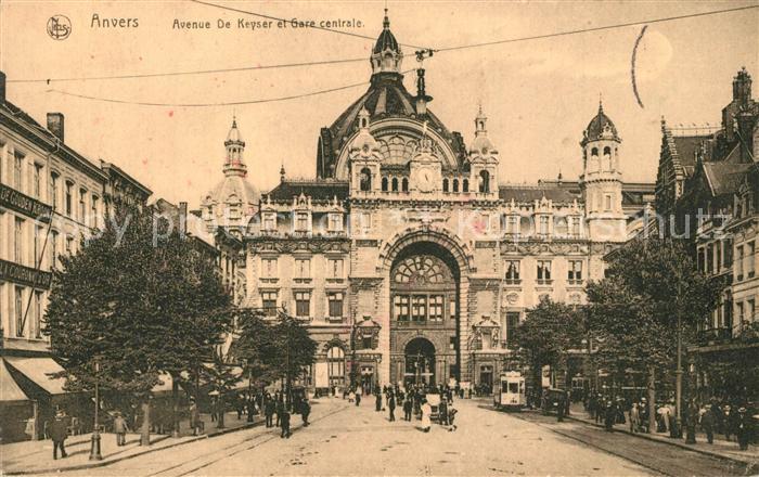 Anvers Antwerpen Avenue de Keyser et Gare Centrale Hauptbahnhof