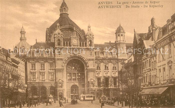 Anvers Antwerpen La Gare Avenue de Keyser Bahnhof