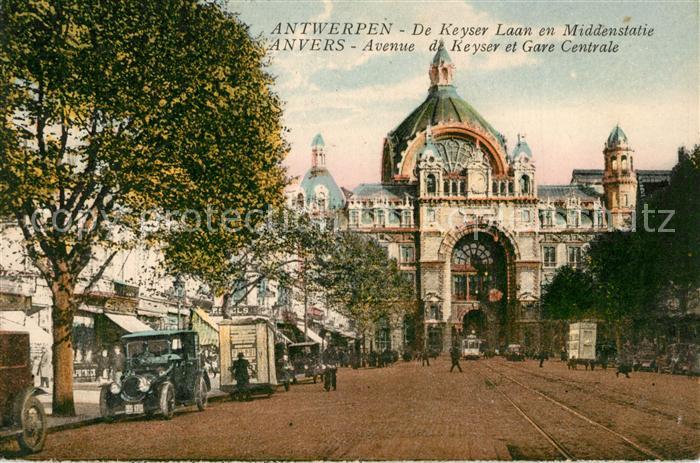 Anvers Antwerpen Avenue de Keyser et Gare Centrale Bahnhof