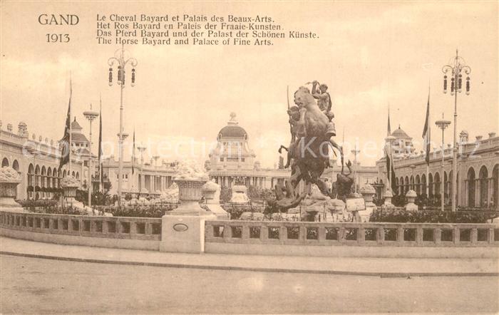 Gand Belgien Exposition Internationale et Universelle Le Cheval Bayard et Palais