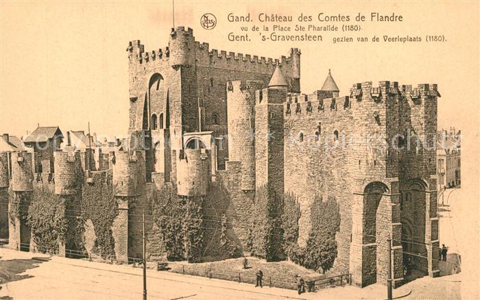 Gand Belgien Chateau des Comtes de Flandre Schloss