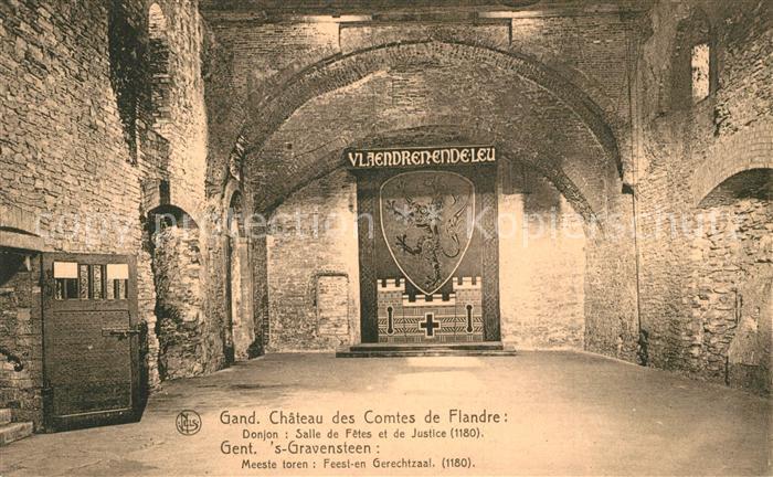 Gand Belgien Chateau des Comtes de Flandre Donjon Salle de Fètes et de Justice S