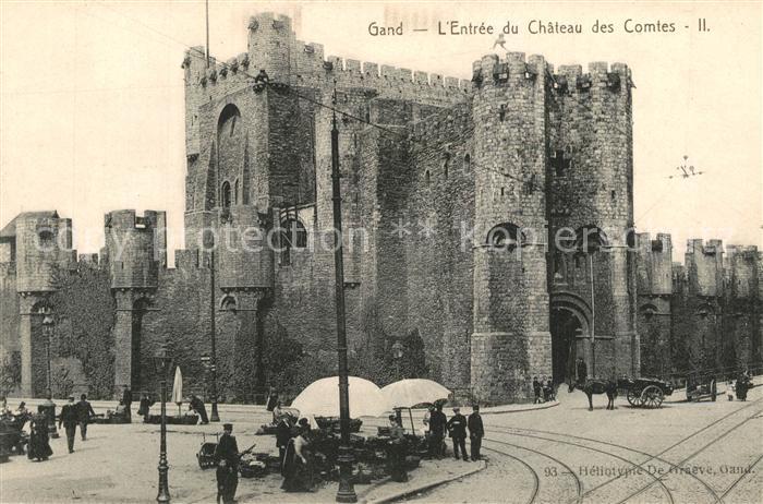 Gand Belgien Entrée du Chateau des Comtes