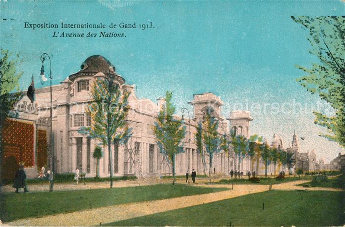 Gand Belgien Exposition Internationale Avenue des Nations