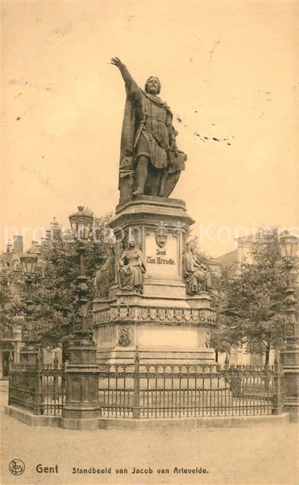 Gent Gand Flandre Standbeeld van Jacob van Artevelde Statue Denkmal