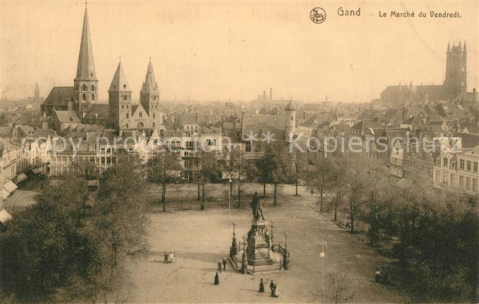 Gand Belgien Le Marché du Vendredi Monument Serie 3 No 3