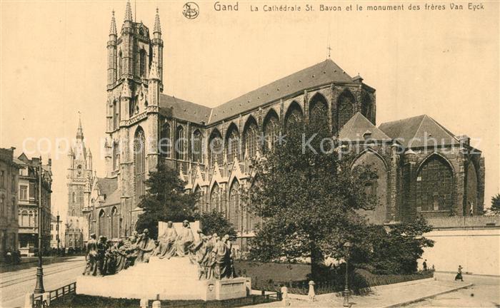 Gand Belgien La Cathedrale Saint Bavon Monument des Frères Van Eyck