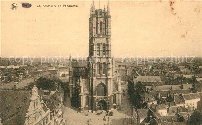 Gent Gand Flandre St Baafskerk en Panorama