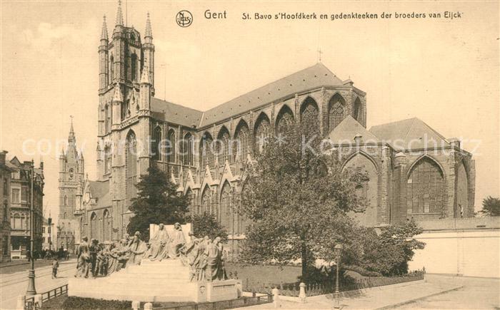 Gent Gand Flandre St Bavo s Hoofdkerk en gedenkteeken der broeders van Eijck Kir