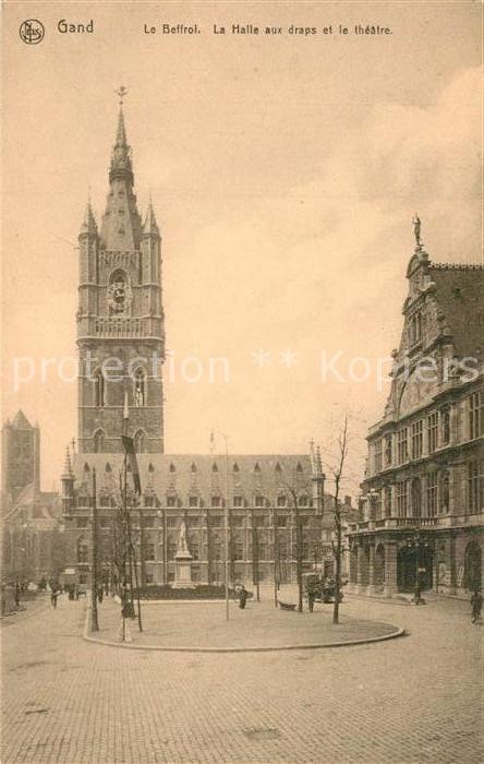 Gand Belgien Le Beffroi Halle aux draps et le Théâtre Serie 3 No 58