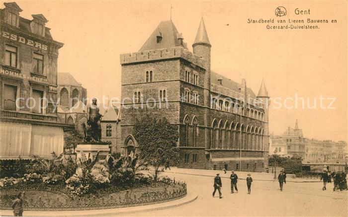 Gent Gand Flandre Standbeeld van Lieven Bauwens en Geeraard Duivelsteen