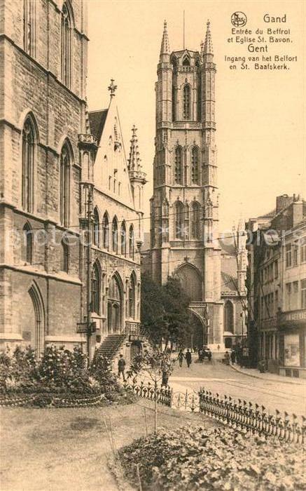 Gand Belgien Entrée du Beffroi Eglise Saint Bavon Serie 3 No 23