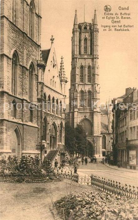 Gand Belgien Entrée du Beffroi Eglise Saint Bavon Serie 3 No 23
