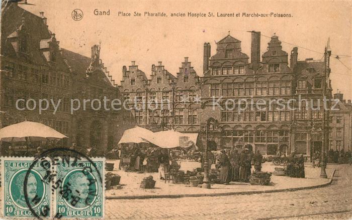 Gand Belgien Place Sainte Pharailde ancien Hospice Saint Laurent Marché aux Pois