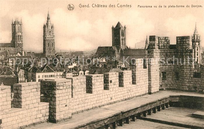 Gand Belgien Chateau des Comtes vu de la plateforme du Donjon Serie 3 No 17