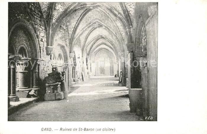 Gand Belgien Ruines de Saint Bavon un cloitre
