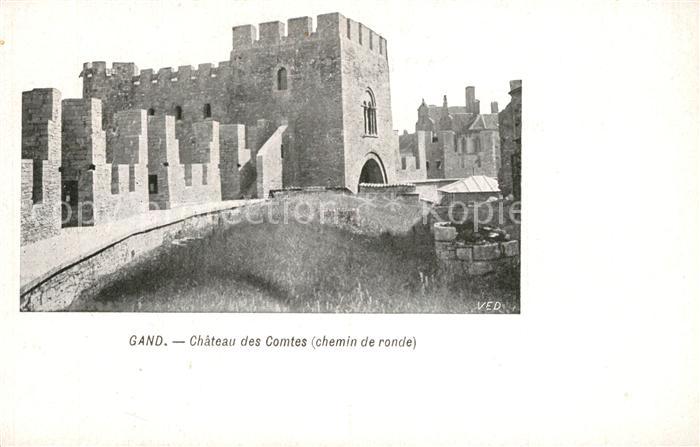 Gand Belgien Chateau des Comtes chemin de ronde