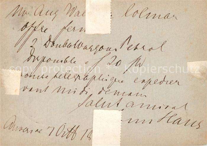 Anvers Antwerpen Correspondence Union Postale Universelle