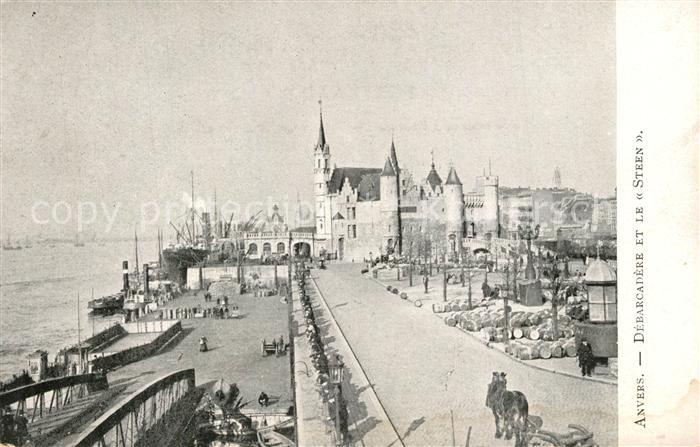 Anvers Antwerpen Débarcadère et le Steen