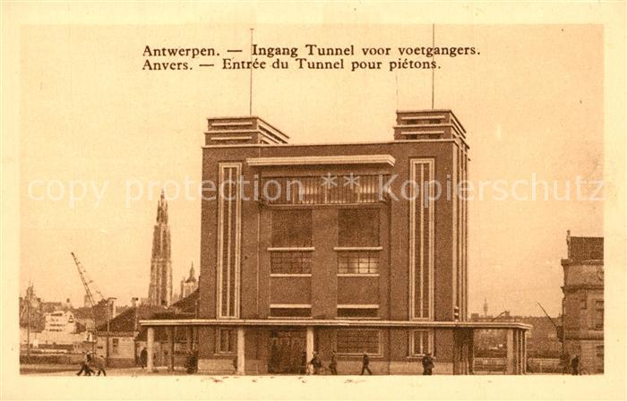 Anvers Antwerpen Entrée du Tunnel pour piétons