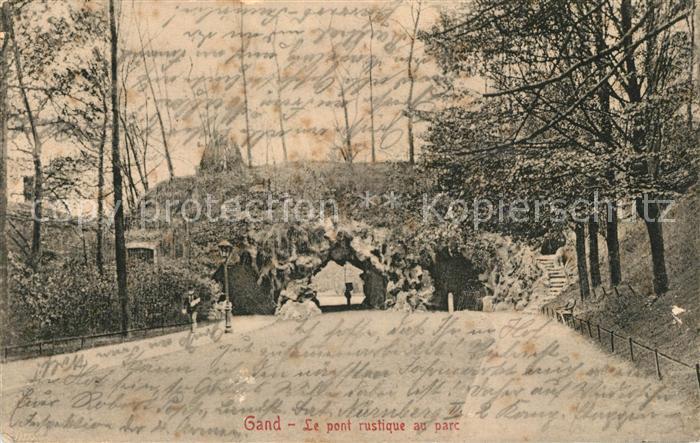 Gand Belgien Pont rustique au parc