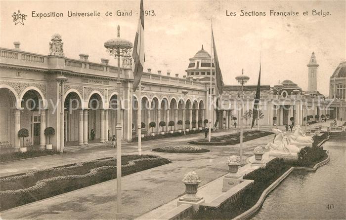 Gand Belgien Exposition Universelle Les Sections Francaise et Belge