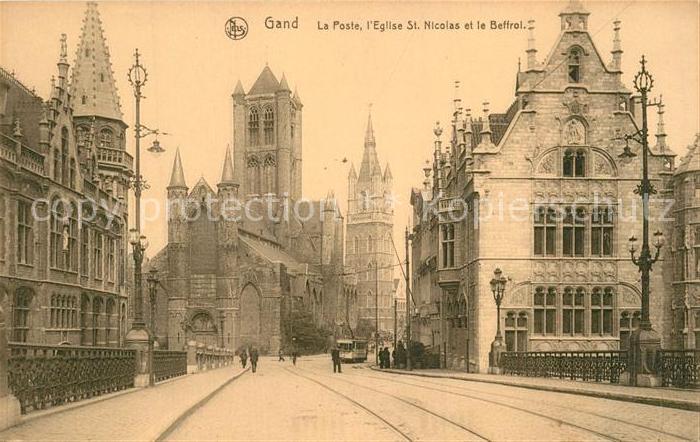 Gand Belgien La Poste Eglise Saint Nicolas et le Beffroi Serie 3 No 51