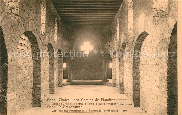 Gand Belgien Chateau des Comtes de Flandre Salle du Chatelet d entrée