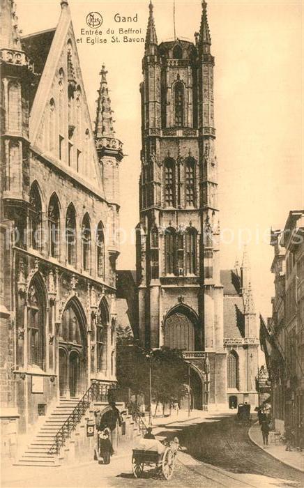 Gand Belgien Entrée du Beffroi Eglise Saint Bavon