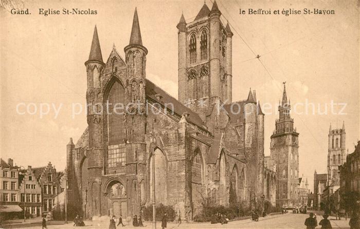 Gand Belgien le Beffroi Eglise Saint Bavon