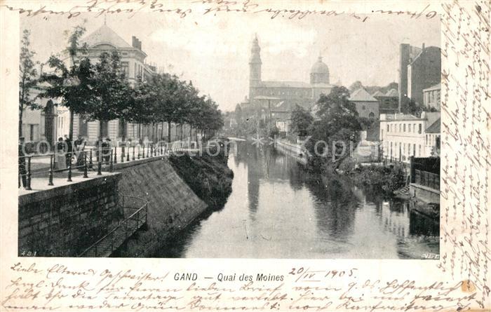 Gand Belgien Quai des Moines