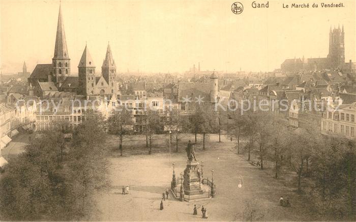 Gand Belgien Marché du Vendredi Monument
