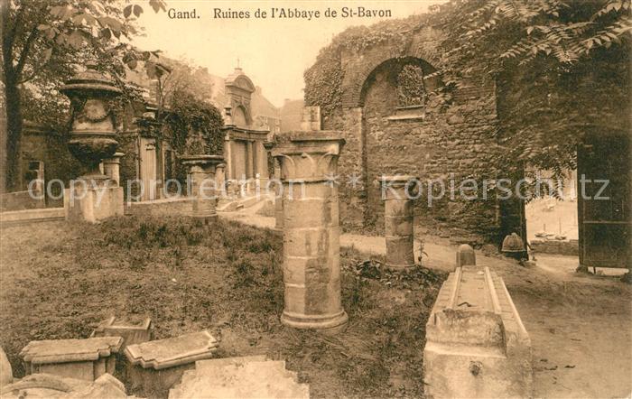 Gand Belgien Ruines de l'Abbaye de Saint Bavon