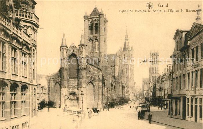 Gand Belgien Eglise Saint Nicolas le Beffroi Eglise Saint Bavon
