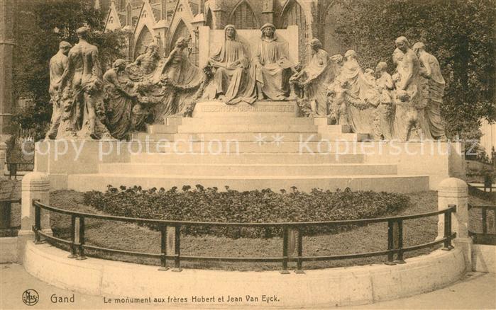 Gand Belgien Monument aux frères Hubert et Jean Van Eyck Serie 3 No 64