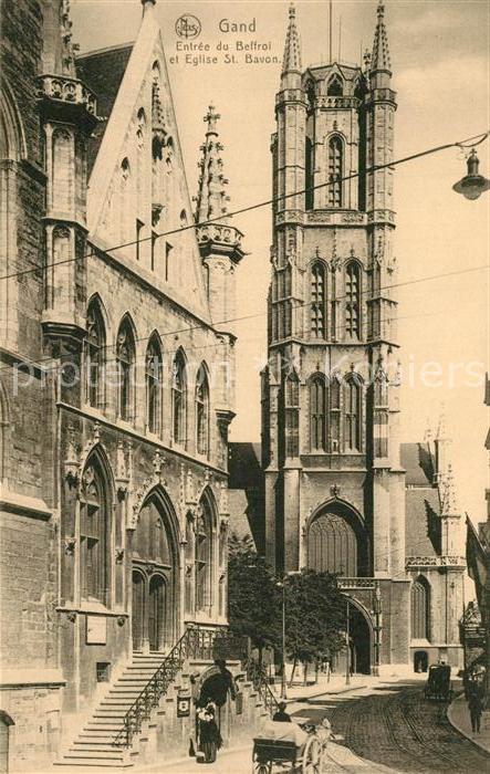 Gand Belgien Entrée du Beffroi Eglise Saint Bavon